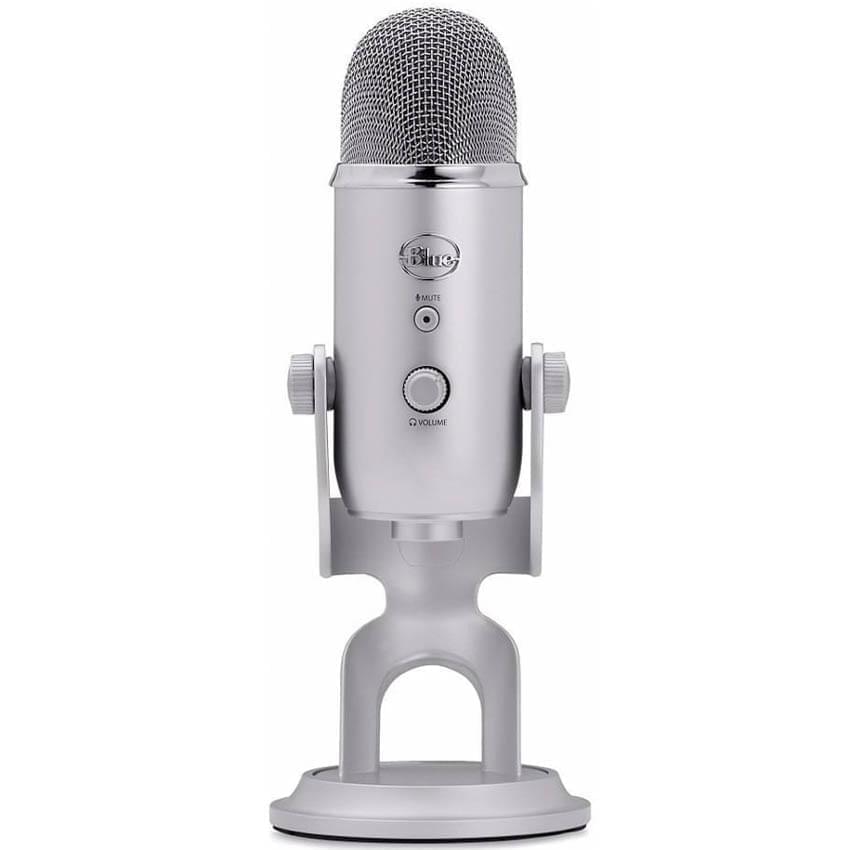 MICROFONO BLUE YETI USB SILVER PLATEADO