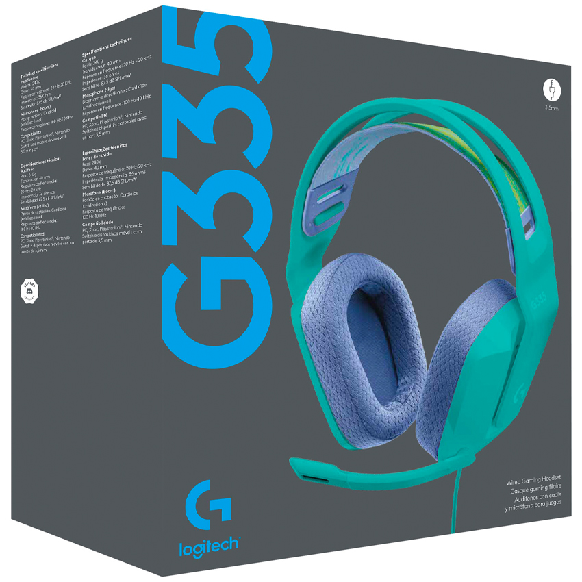 G335 Auriculares con cable y micrófono para gaming