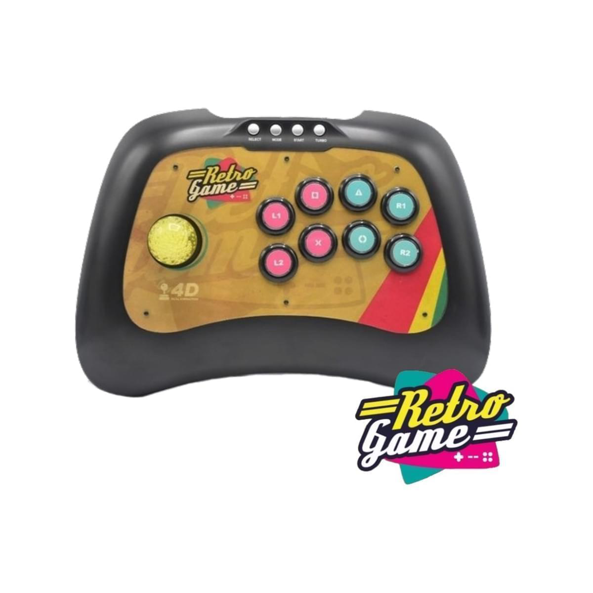 Joystick arcade PRO 8 Botones - AMARILLO ACCESORIOS ARCADE Comprar