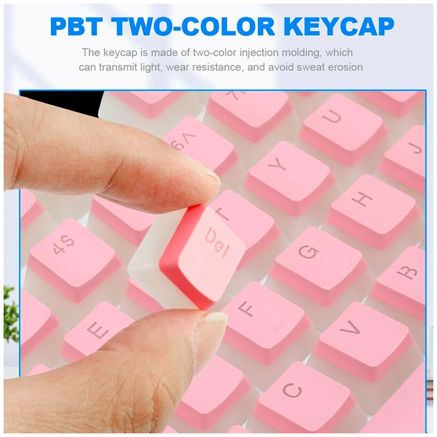 Keycaps Redragon SCARAB A130P-SP Pink Español - Mesajil