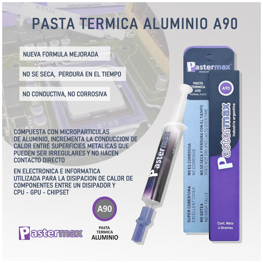 Pasta Termica Pastermax A90 Con Particulas De Aluminio