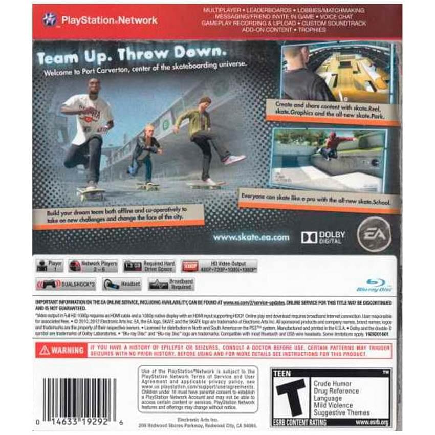 SKATE 3 PS3 PKG NO HAN & CARPETA + DLC SUB ESPAÑOL 