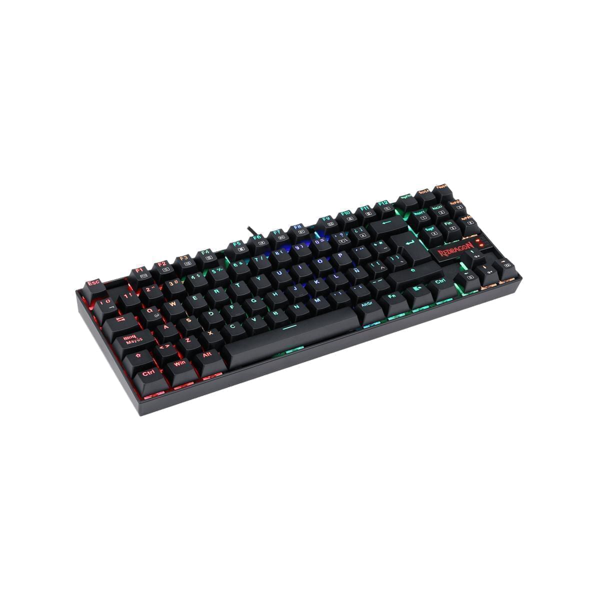 Teclado TKL Mecánico Retroiluminado Gamer Rgb Redragon Kumara K552 Switch  Outemu Blue - Blanco Perif